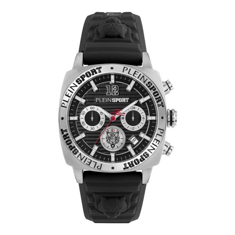 Plein Sport Wildcat Chronograph Watch Silver Mens
